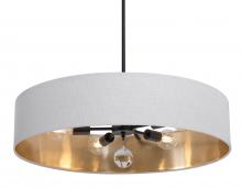  CLNP30MBBK-WHGD - Celine Pendant 30'' Medium Base BK - WHGD shade