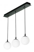  LRTP07MBBKLNR3 - Loretto 3 Light Linear Pendant,120V,Black