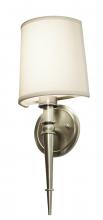  MNS081805LAJD1SN - Montrose 8'' LED Sconce - Satin Nickel Finish - Cream Linen