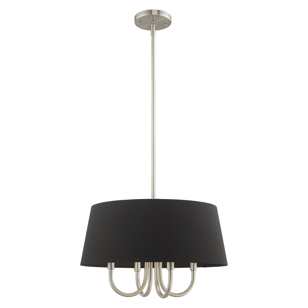 4 Lt Brushed Nickel Pendant Chandelier