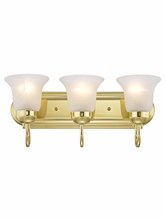  1073-02 - 3 Light Polished Brass Bath Light