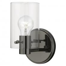 Livex Lighting 17231-46 - 1 Light Black Chrome Single Sconce