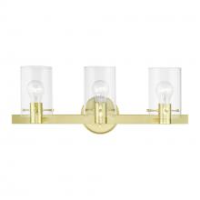  17233-12 - 3 Light Satin Brass Vanity Sconce