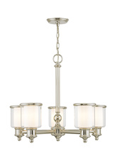 Livex Lighting 40205-35 - 5 Light Polished Nickel Chandelier