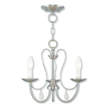  40863-91 - 3 Light Brushed Nickel Chandelier