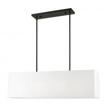 Livex Lighting 41155-04 - 4 Light Black Linear Chandelier