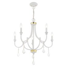  41275-03 - 5 Lt White Chandelier