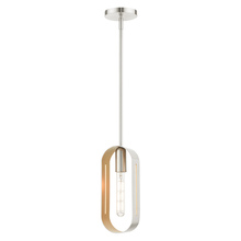  45761-91 - 1 Lt Brushed Nickel Pendant