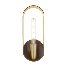  45762-07 - 1 Lt Bronze with Antique Brass Accents ADA Single Sconce