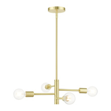 Livex Lighting 45864-12 - 4 Lt Satin Brass  Chandelier