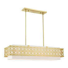  49868-33 - 6 Lt Soft Gold Linear Chandelier