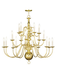 Livex Lighting 5019-02 - 20 Light Polished Brass Chandelier