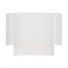 Livex Lighting 50299-03 - 1 Light White ADA Sconce with White Metal Shade with Shiny White Inside