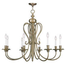  5168-01 - 8 Light Antique Brass Chandelier