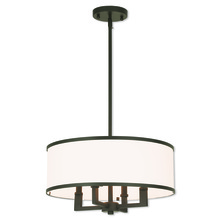 Livex Lighting 62615-07 - 4 Light Bronze Pendant Chandelier