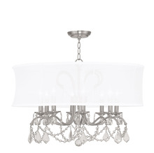  6308-91 - 8 Light Brushed Nickel Chandelier