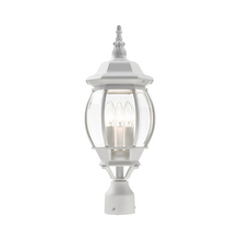  7526-13 - 3 Lt Textured White  Outdoor Post Top Lantern