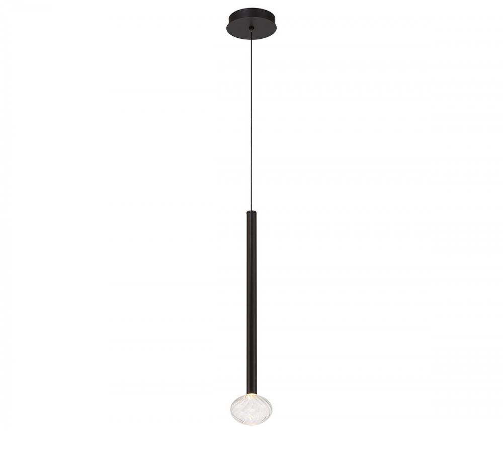 Soffio, 1 Light LED Pendant, Matte Black