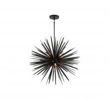  10128-06 - Trapani, 7 Light Chandelier, Metallic Black