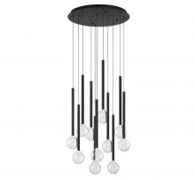  10144-02 - Positano, 11 Light Round LED Chandelier, Matte Black