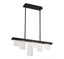  10173-013 - Siena, 6 Light Linear LED Chandelier, Brushed Black