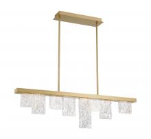  10174-014 - Siena, 8 Light Linear Chandelier, Brushed Gold