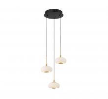  10194-02 - Adelfia, 3 Light Round LED Pendant, Matte Black