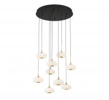  10195-02 - Adelfia, 9 Light Round LED Chandelier, Matte Black