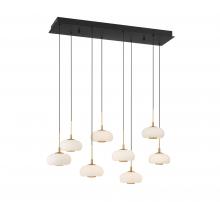 Lib & Co. US 10198-02 - Adelfia, 8 Light Rectangular LED Chandelier, Matte Black