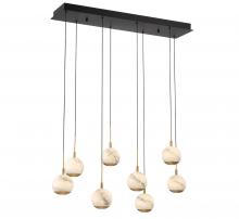  10207-02 - Baveno, 8 Light Rectangular LED Chandelier, Matte Black