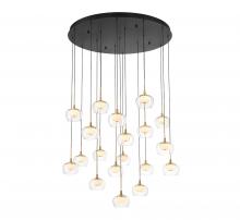  10214-02 - Manarola, 19 Light Round LED Chandelier, Matte Black