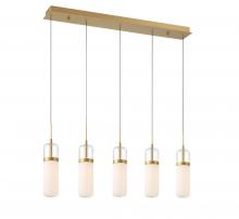  10226-030 - Verona, 5 Light Linear LED Chandelier, Painted Antique Brass