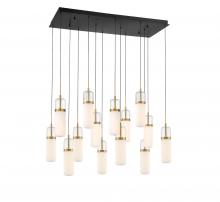  10227-02 - Verona, 14 Light Rectangular LED Chandelier, Matte Black