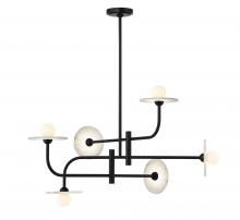  12051-02 - Teramo, 6 Light LED Chandelier, Matte Black