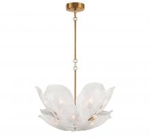  12054-039 - Corato, 12 Light Chandelier, Brushed Brass with Translucent White Glass