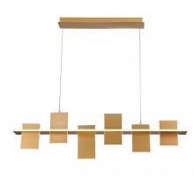  12081-035 - Affilato, 6 Light Linear LED Chandelier, Satin Brass