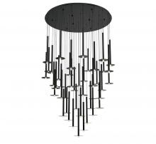  12106-02 - Piatto, 44 Light Round LED Chandelier, Matte Black