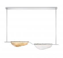  12118-027 - Savona, 2 Light Linear LED Chandelier, Amber and Clear