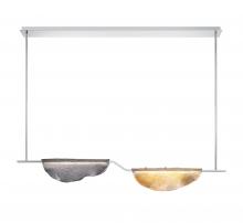  12118-034 - Savona, 2 Light Linear LED Chandelier, Amber and Smoke