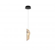 Lib & Co. US 12166-018-02 - Sorrento, 1 Light LED Pendant, Amber, Black Canopy