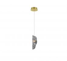 Lib & Co. US 12166-019-07 - Sorrento, 1 Light LED Pendant, Smoke, Gold Canopy