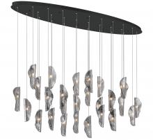 Lib & Co. US 12221-019-02 - Sorrento, 28 Light Oval LED Chandelier, Smoke, Black Canopy