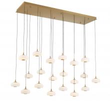 Lib & Co. US 12242-030 - Adelfia, 20 light Rectangular LED Chandelier, Painted Antique Brass