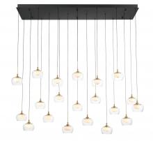 Lib & Co. US 12244-02 - Manarola, 20 light Rectangular LED Chandelier, Matte Black