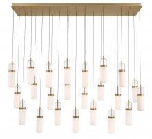  12249-030 - Verona, 23 light Rectangular LED Chandelier, Painted Antique Brass