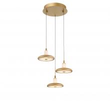 Lib & Co. US 12253-030 - Mantova,3 Light LED Pendant, Painted Antique Brass