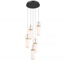  12264-02 - Verona, 5 Light Round LED Chandelier, Matte Black