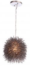  169M01CH - Urchin 1-Lt Mini Pendant - Painted Chrome