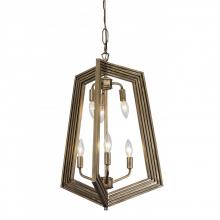  262F06HG - Gymnast 6-Lt Foyer Pendant - Havana Gold