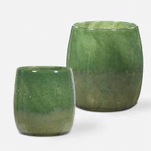  17845 - Uttermost Matcha Green Glass Vases, S/2